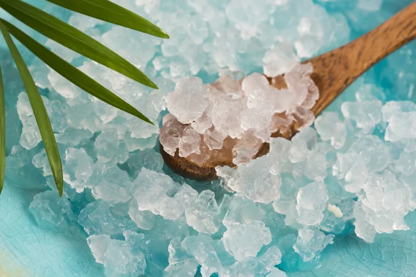 een houten lepel met waterkefirkorrels