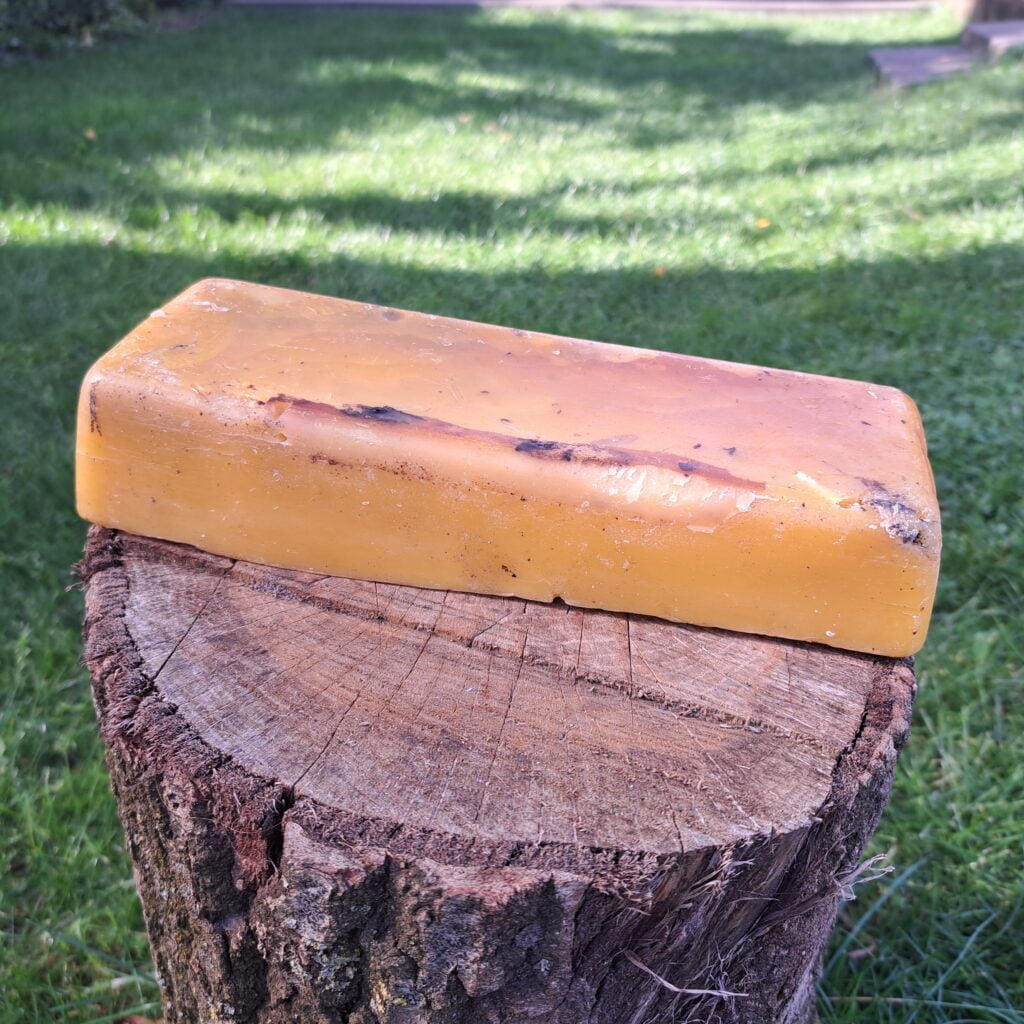 bijenwas op een boomstam